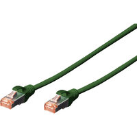 Digitus DK-1644-050/G RJ45 Netzwerkkabel, Patchkabel CAT 6 S/FTP 5.00 m Grün Halogenfrei, verdrillte