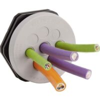 Icotek KEL-DPZ 50/12 Kabeldurchführungsplatte Klemm-Ø (max.) 10.2 mm Polyamid, Elastomer Grau 1 S