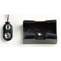 Takachi BH9V2 Batteriehalter 1x 9 V Block Druckknopfanschluss, Kabel (L x B x H) 49.3 x 29.2 x 20 mm