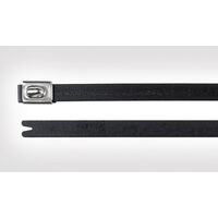 HellermannTyton 111-00289 MBT8SFC-SS316/SP-BK Kabelbinder 201 mm 4.60 mm Schwarz mit Kugelverschluss