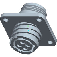TE Connectivity 206430-1 Rundstecker Flanschbuchse Gesamtpolzahl: 4 Serie (Rundsteckverbinder): CPC