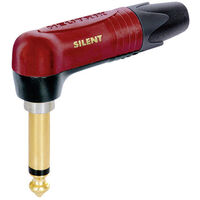 Neutrik NP2RX-AU-SILENT Klinken-Steckverbinder 6.35 mm Stecker, gewinkelt Polzahl: 2 Mono Rot 1 St.