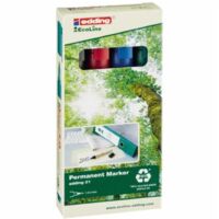 Edding 21 EcoLine 4-21-4 Permanentmarker Schwarz, Blau, Rot, Grün wasserfest: Ja