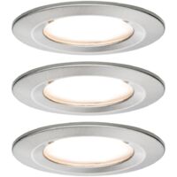 Paulmann Coin Slim LED-Bad-Einbauleuchte 3er Set 6 W IP44 Eisen (gebürstet)