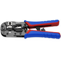 KNIPEX 97 51 13 Crimpzange für RJ45-Westernstecker mit Mehrkomponenten-Hüllen brüniert 190 mm