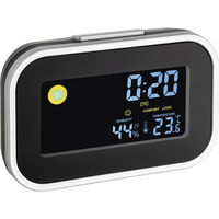TFA Dostmann 60.2015 Quarz Wecker Schwarz, Silber Alarmzeiten 1