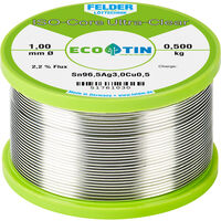 Felder ISO-Core "Ultra Clear" SAC305 Lötzinn Spule Sn96,5Ag3Cu0,5 0.500 kg 1 mm