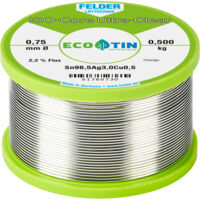 Felder ISO-Core "Ultra Clear" SAC305 Lötzinn Spule Sn96,5Ag3Cu0,5 0.500 kg 0.75 mm