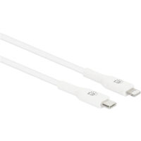 Manhattan USB-Kabel  USB-C® Stecker, Apple Lightning Stecker 2.00 m Weiß  394529