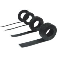 Hebotec 11-KE07015FRT Klettband zum Bündeln Haft- und Flauschteil (L x B) 15000 mm x 7.5 mm Schwarz