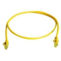 Telegärtner 100008721 RJ45 Patchkabel CAT 6 5.0 m Gelb Flammwidrig, mit Knickschutztülle 1 St.