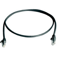 Telegärtner 100008582 RJ45 Netzwerkkabel, Patchkabel CAT 5e 3.0 m Schwarz Flammwidrig, mit Knicksch