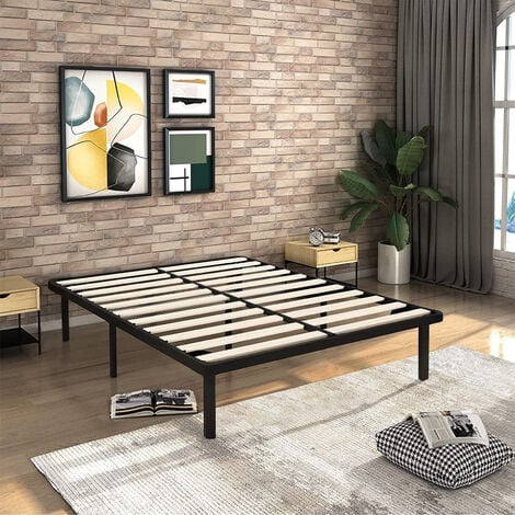 Lit 140x190 - Ensemble sommier et matelas - Matelas 140x190x17 Mémoire de Forme - Sommier 140x190 avec Pieds (Deux colis)
