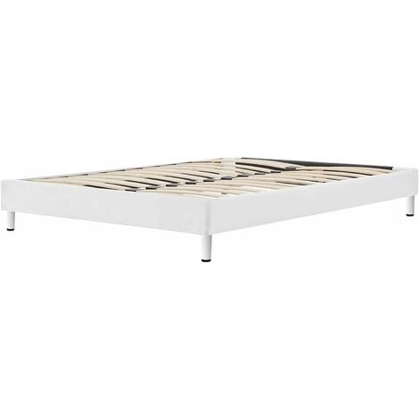 Sommier Tapissier 140x190cm - BOLLI Sommier à Lattes pour Adulte en Bois -lit 140 x 190 avec sommier - Montage Facile