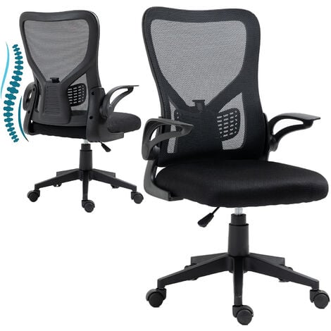 Vinsetto Fauteuil de bureau manager chaise de travail grand confort avec  repose-pied dossier inclinable hauteur réglable revêtement PU 66 x 72 x  122-130 cm noir
