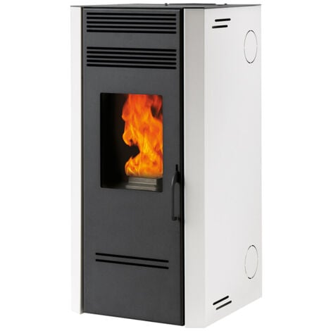 Stufa a Pellet biofiregrill G100-9.5 kW Bianco