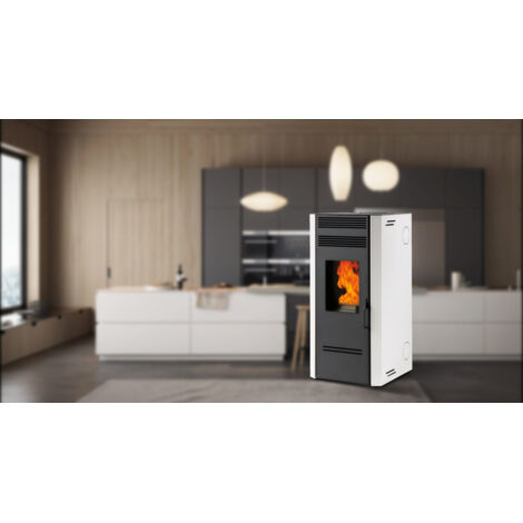 Stufa a Pellet biofiregrill G100-9.5 kW Bianco