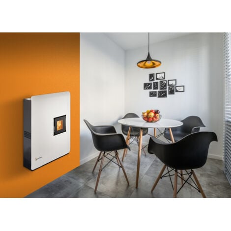 Stufa a pellet ERMETICA BIOWAWE 8.0kW plus 5 stelle WHITE