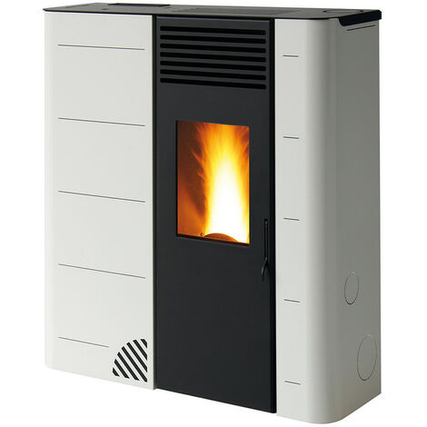 Stufa a pellet biofiregrill GS90-8kW - SLIM 26 cm Bianco (1/3)