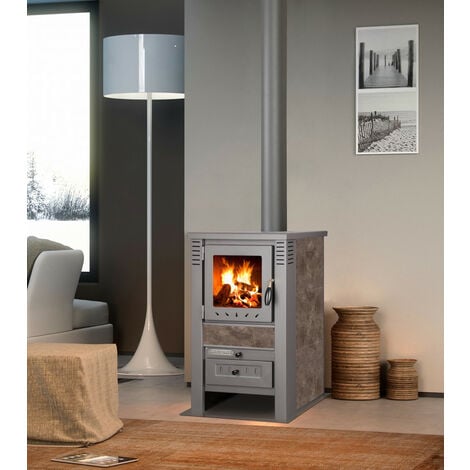 Stufa a legna ATENA 8.0 KW WHITE