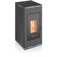 Stufa a pellet BIO SOFIA 9.0kW ERMETICA 5 stelle GRAY