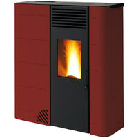 Stufa a pellet biofiregrill GS90-8kW - SLIM 26 cm Rosso