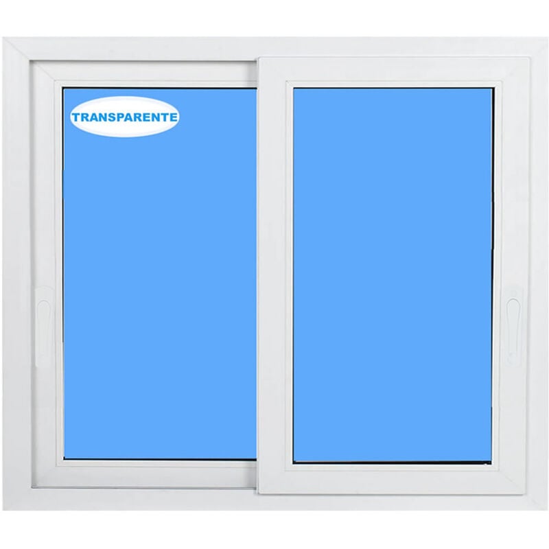 Fenêtre coulissante Pvc 800x800 Blanc Verre Transparent