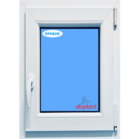 Eco-Blu – Fenêtre PVC oscillo-battante H800 mm x L500 mm – Verre dépoli – Isolation thermique A+++ – Double vitrage SGG CLIMALIT PLUS