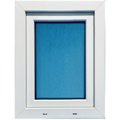 Fenêtre PVC H1000 mm X L700 mm  Blanc, Oscillo-battante Tirant Droit Verre Transparent