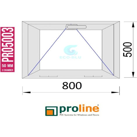 Fenêtre PVC H500 mm X L800 mm Chêne Doré, À Soufflet Abattant Verre Transparent