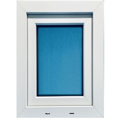 Fenêtre PVC H700 mm X L500 mm  Blanc, Oscillo-battante Tirant Droit Verre Dépoli
