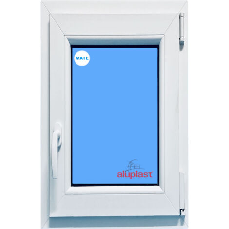 Eco-Blu – Fenêtre PVC H1000 mm x L600 mm – Oscillo-battante 1 vantail – Verre dépoli – Isolation acoustique jusqu'à 45 dB