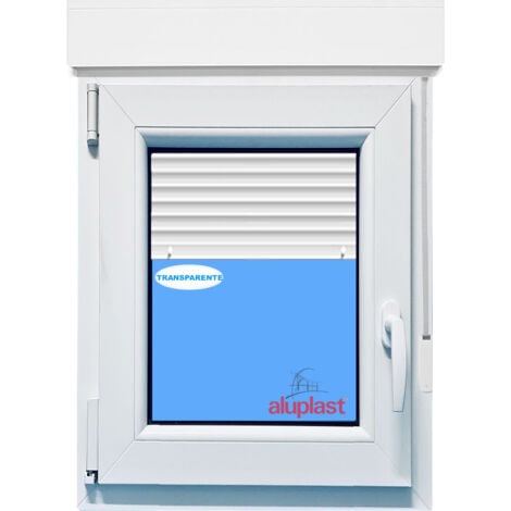 Fenêtre PVC 800x1155 oscillo-battant Blanc Gauche avec Volet roulant Verre Transparent