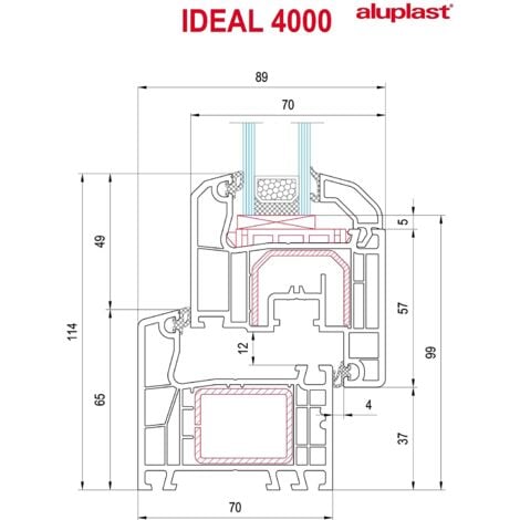 Fenêtre PVC 800x1155 oscillo-battant Blanc Gauche avec Volet roulant Verre Transparent