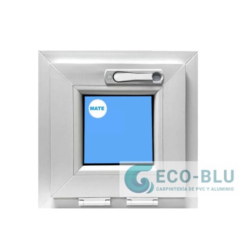 Fenêtre PVC 400x400 Blanche Oscillo-battante Verre Mat