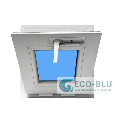 Fenêtre PVC 400x400 Blanche Oscillo-battante Verre Mat