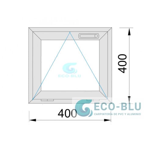 Fenêtre PVC 400x400 Blanche Oscillo-battante Verre Mat