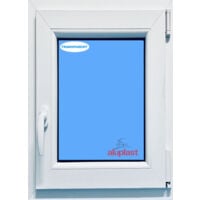 Fenêtre PVC H1000 mm X L700 mm  Blanc, Oscillo-battante Tirant Droit Verre Transparent