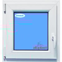 Fenêtre PVC H600 mm X L500 mm  Blanc, Oscillo-battante Tirant Gauche Verre Dépoli