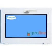 Fenêtre PVC H500 mm X L800 mm Blanc, À Soufflet Abattant Verre Transparent