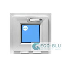 Fenêtre PVC 400x400 Blanche Oscillo-battante Verre Mat