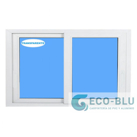 Finestra PVC Scorrevole 800x500 Bianco Vetro Trasparente