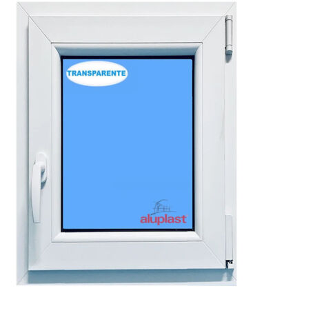 Finestra ad anta ribalta PVC 600x900 Bianco destra Vetro trasparente