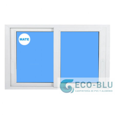Finestra PVC Scorrevole 800x500 Bianco Vetro Smerigliato