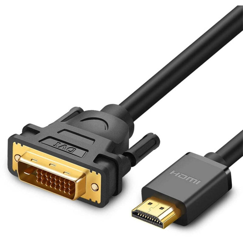 UGREEN HDMI-Stecker auf DVI-Stecker-Kabel, bidirektional, 2 m - Schwarz