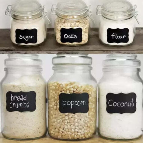 EMSea 4 Stück Herdaufkleber Set - Schwarz-weiße Ofen-Etiketten Für Knöpfe & Markierungen