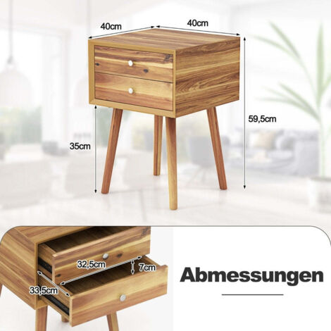 Wunderbar Nachttisch Holz Natur Fotos