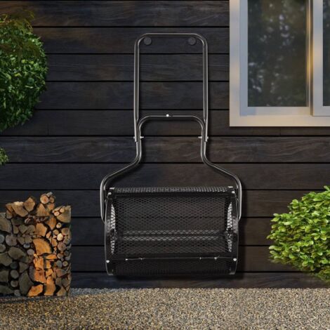 ANLEOLIFE Kompoststreuer 61 Cm: Metallkorb, Höhenverstellbarer Griff, Mit Seitenverriegelungen