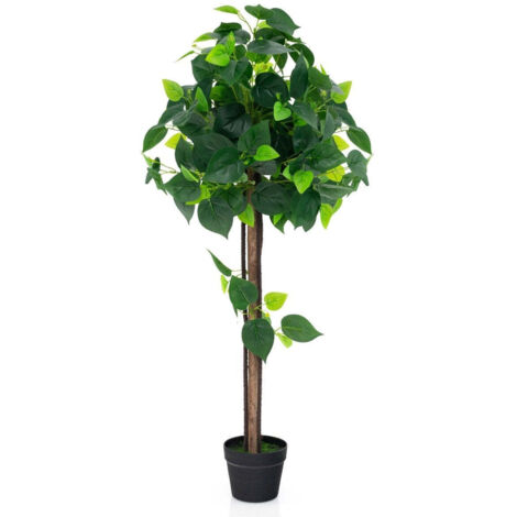 Kunstlicher hortensienbaum im topf mit echtem holzstamm dekorative kunstpflanze seidenbaum (1/5)