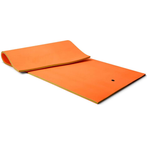 Schwimmende wassermatte 3 lagige reifeste xpe schaumstoffmatte 355 x 183 x 35 cm orange